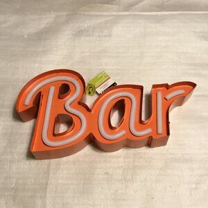 Light up decorative metal BAR sign - brand new with price tag